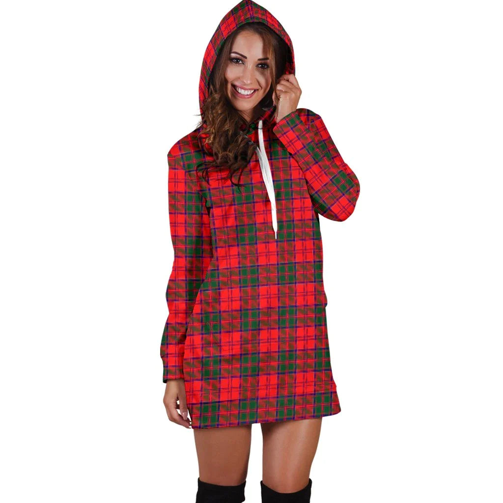 Drummond Modern Tartan Plaid Hoodie Dress