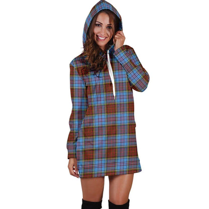 Anderson Modern Tartan Plaid Hoodie Dress