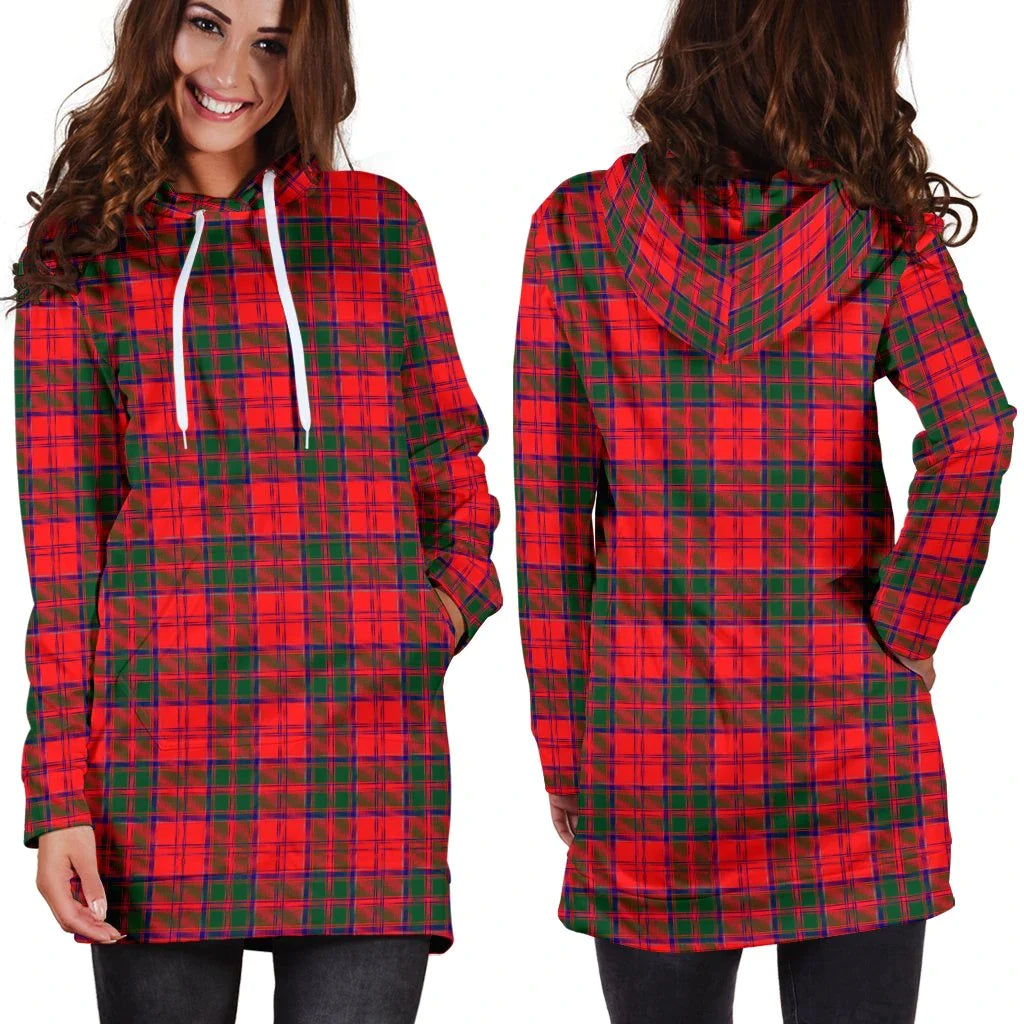 Drummond Modern Tartan Plaid Hoodie Dress