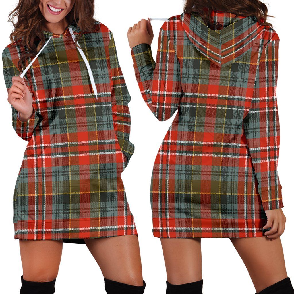 MacPherson Weathered Tartan Plaid Hoodie Dress