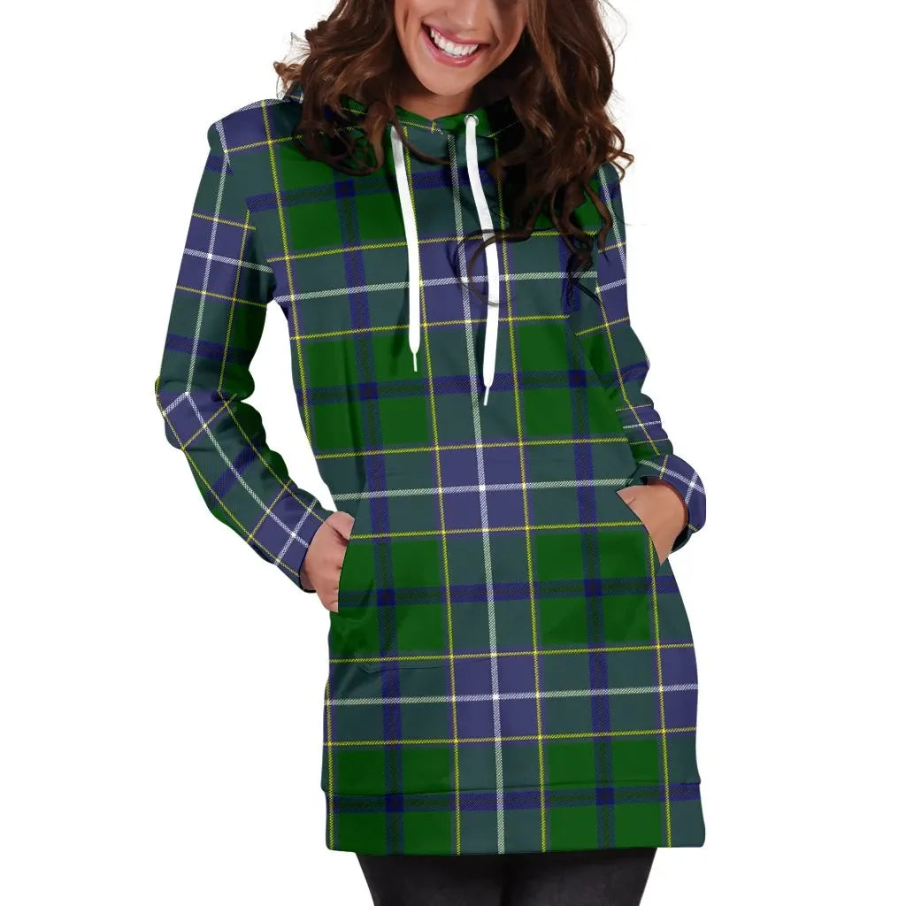 Wishart Hunting Modern Tartan Plaid Hoodie Dress