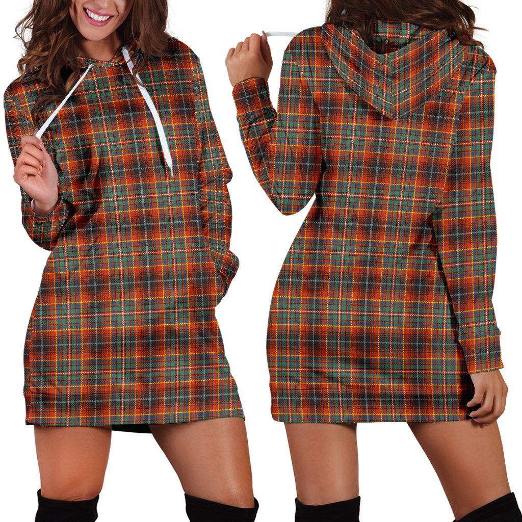 Innes Ancient Tartan Plaid Hoodie Dress