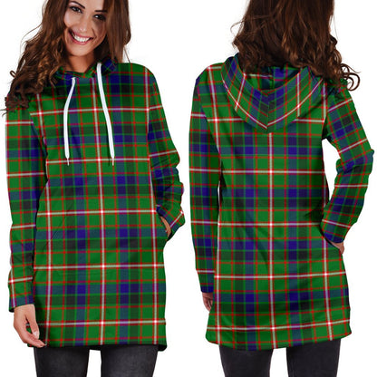 Reid Green Tartan Plaid Hoodie Dress