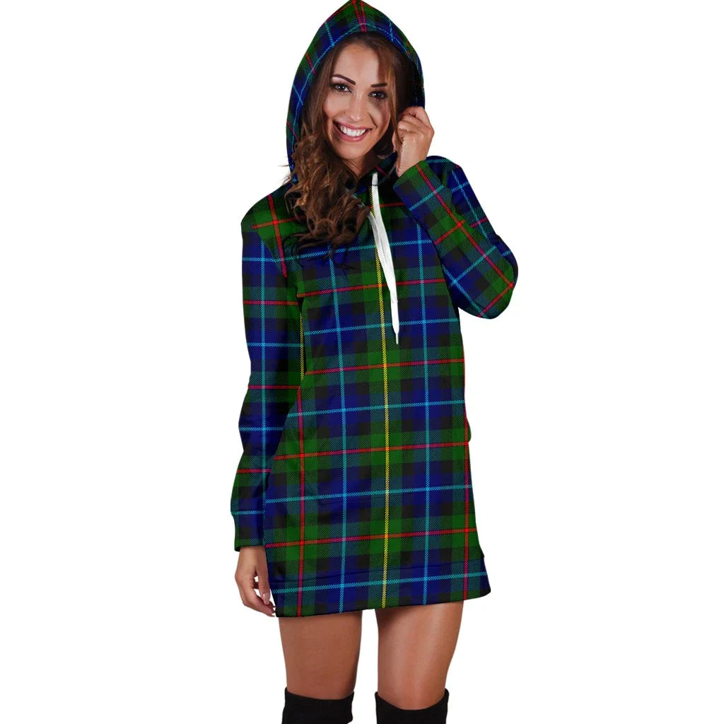 Smith Modern Tartan Plaid Hoodie Dress