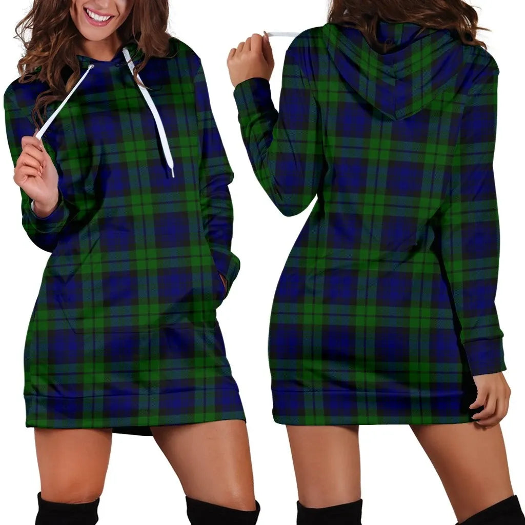 Campbell Modern Tartan Plaid Hoodie Dress