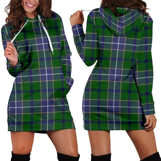 Wishart Hunting Modern Tartan Plaid Hoodie Dress