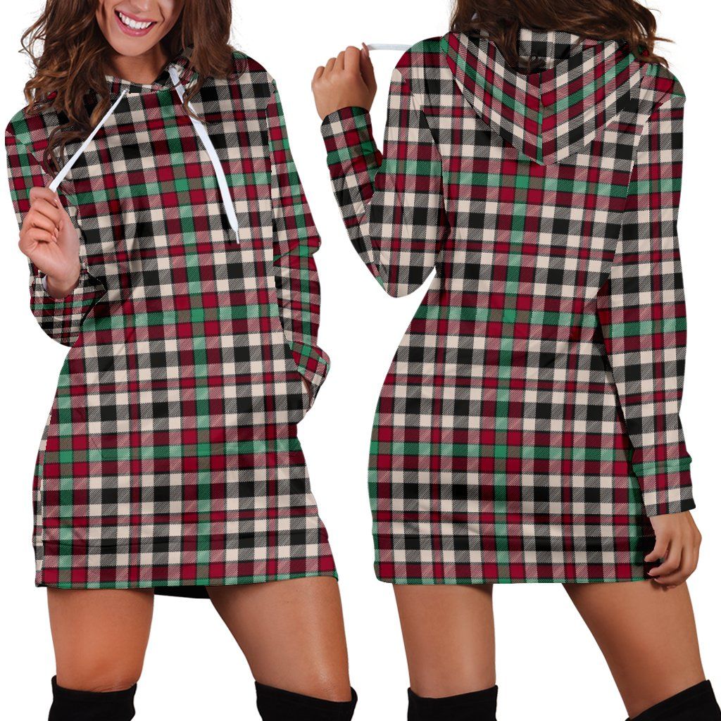 Borthwick Dress Ancient Tartan Plaid Hoodie Dress