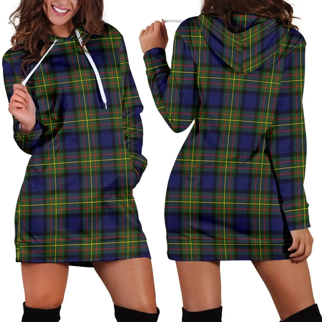 MacLaren Modern Tartan Plaid Hoodie Dress