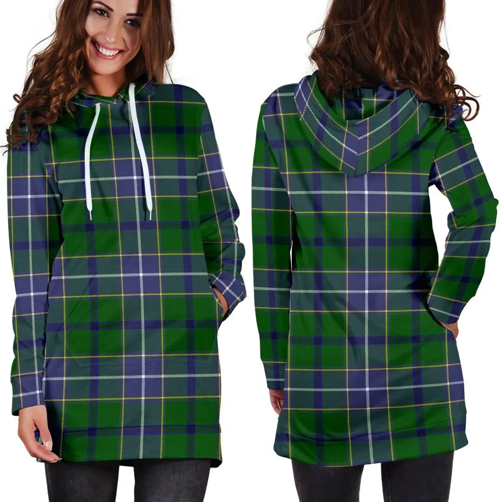 Wishart Hunting Modern Tartan Plaid Hoodie Dress