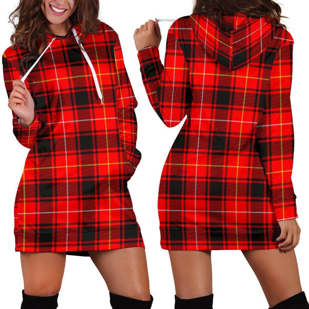 MacIver Modern Tartan Plaid Hoodie Dress