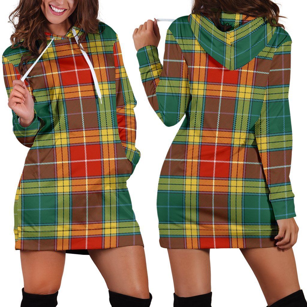 Buchanan Old Sett Tartan Plaid Hoodie Dress