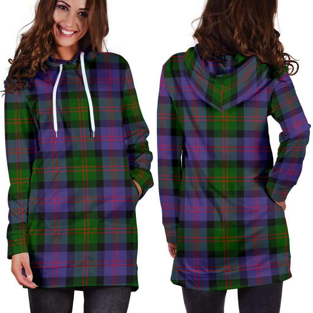 Blair Modern Tartan Plaid Hoodie Dress