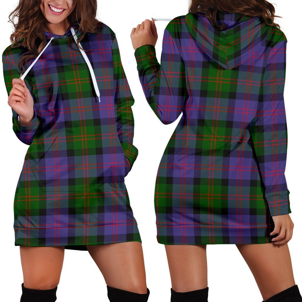 Blair Modern Tartan Plaid Hoodie Dress