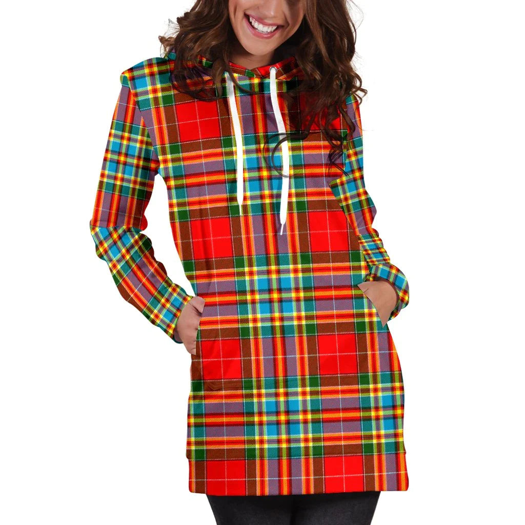 Chattan Tartan Plaid Hoodie Dress