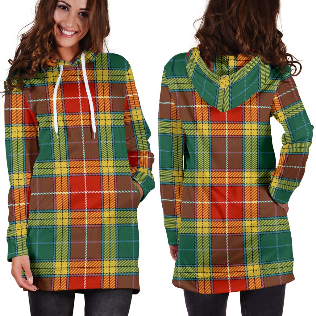 Buchanan Old Sett Tartan Plaid Hoodie Dress