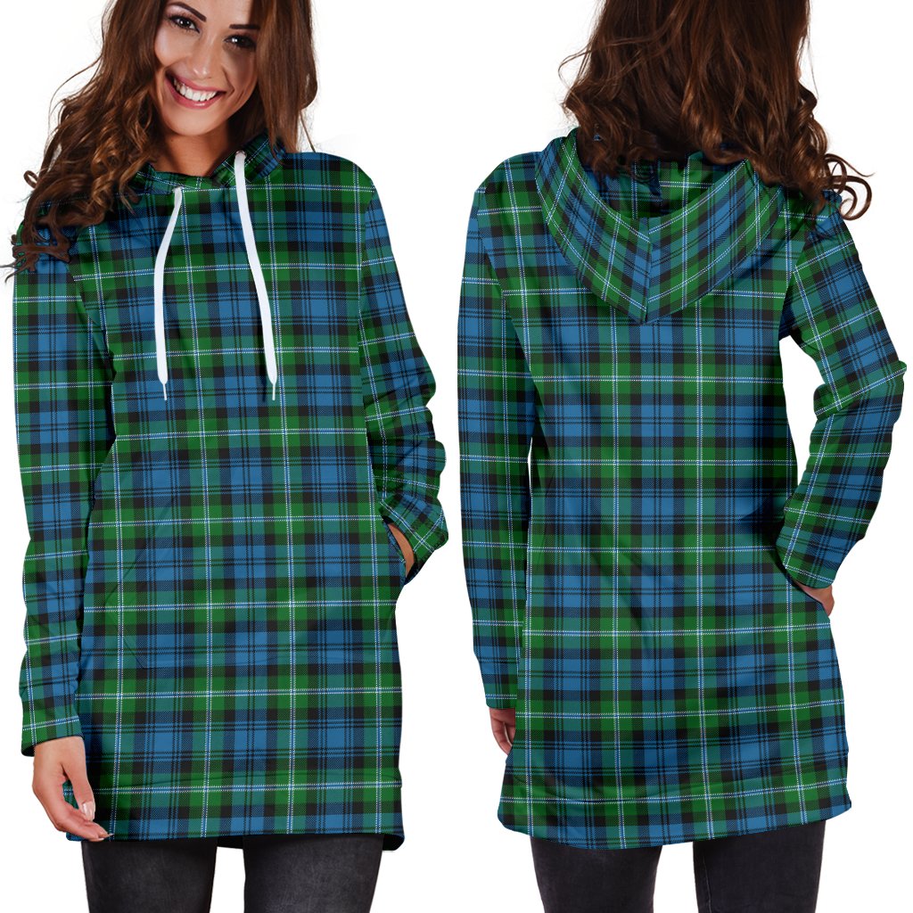 Lyon Clan Tartan Plaid Hoodie Dress