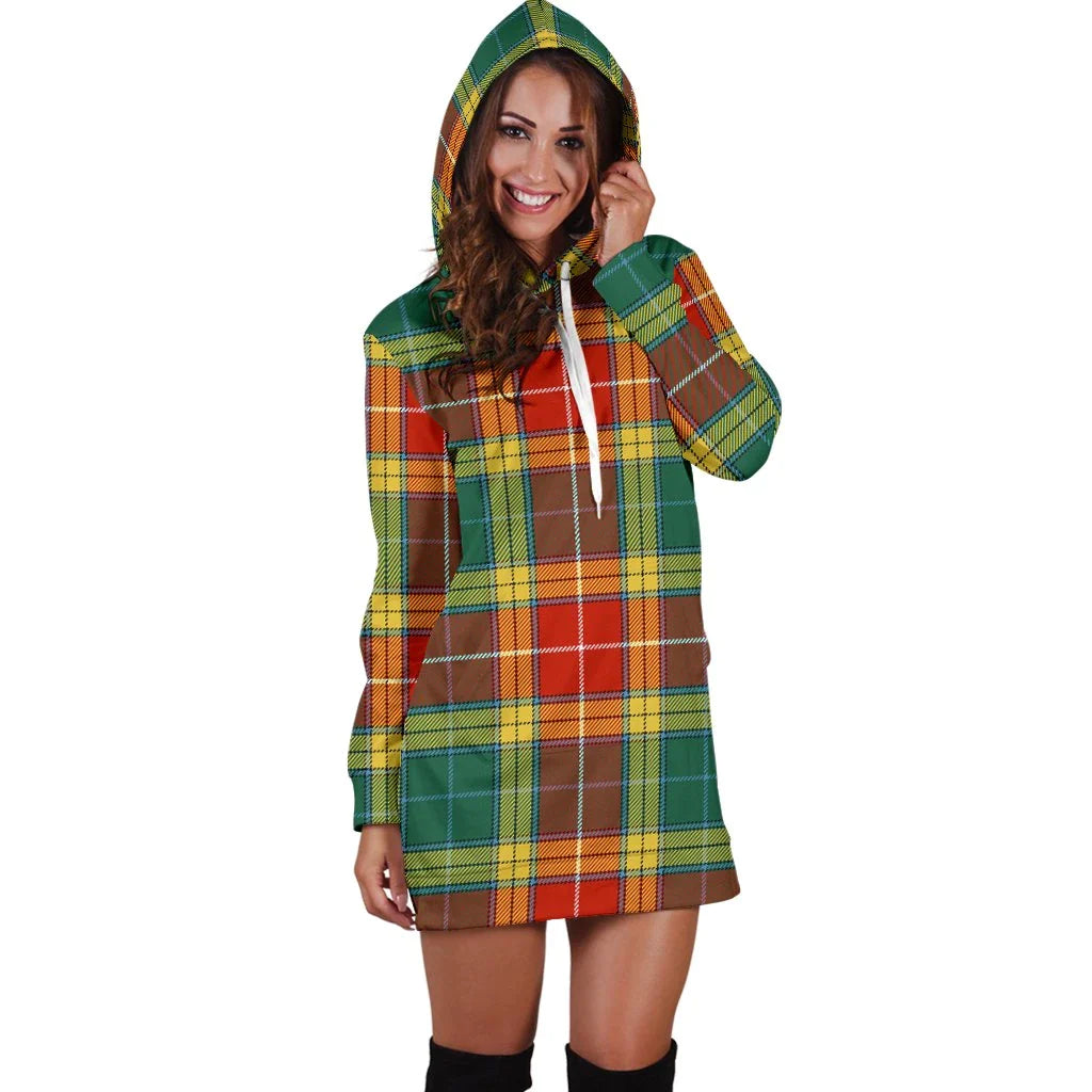 Buchanan Old Sett Tartan Plaid Hoodie Dress