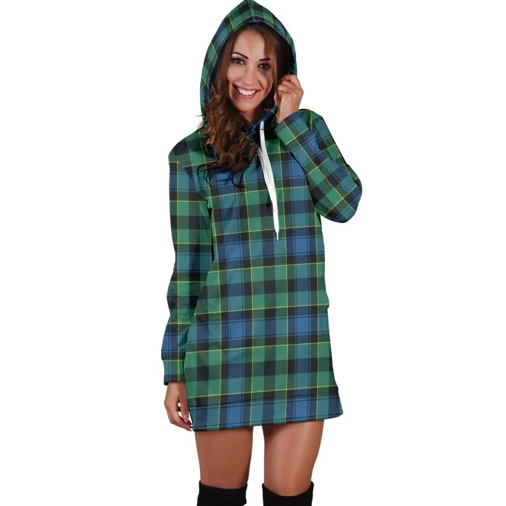 Mouat Tartan Plaid Hoodie Dress