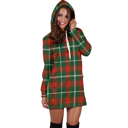 Prince of Wales Tartan Plaid Hoodie Dress