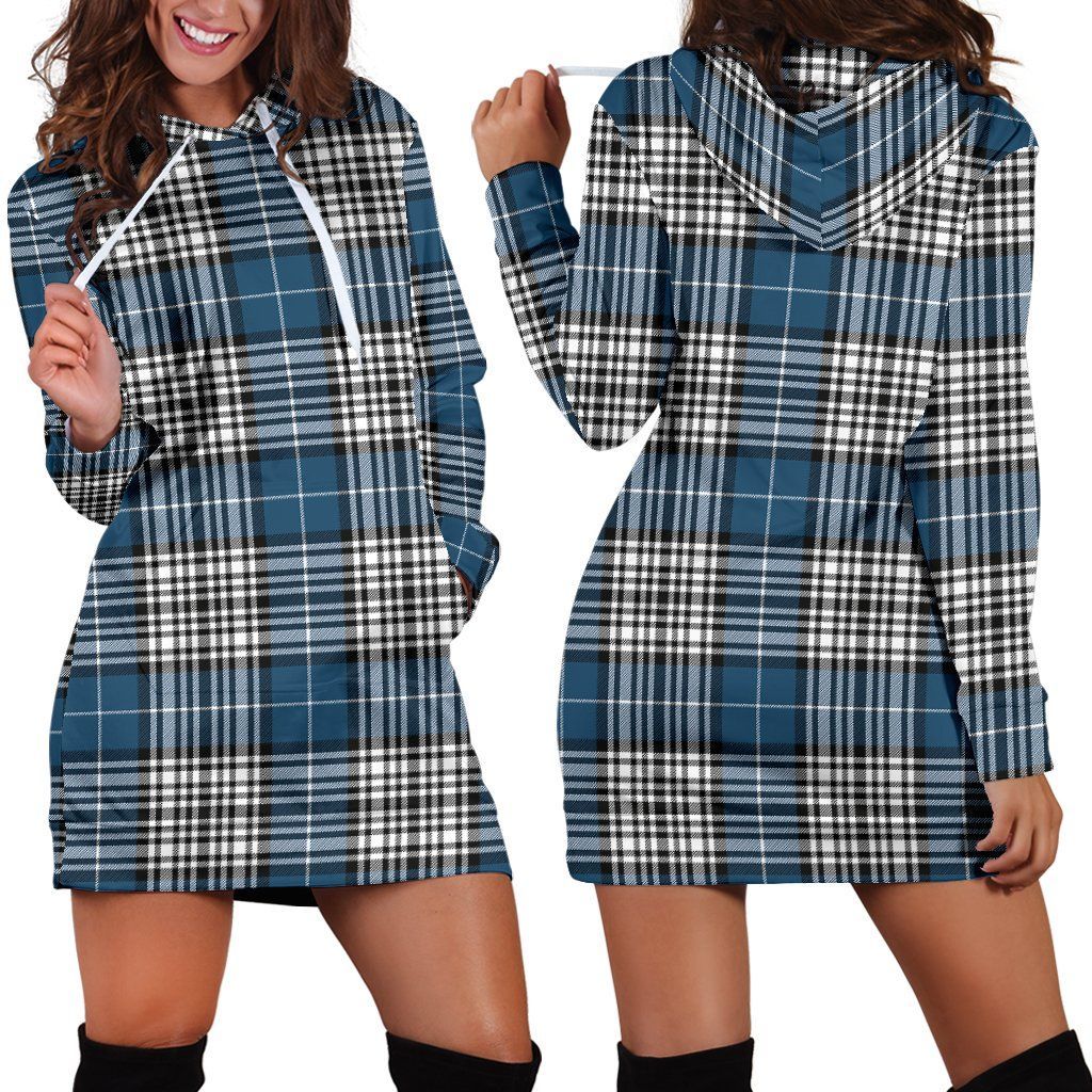 Napier Modern Tartan Plaid Hoodie Dress