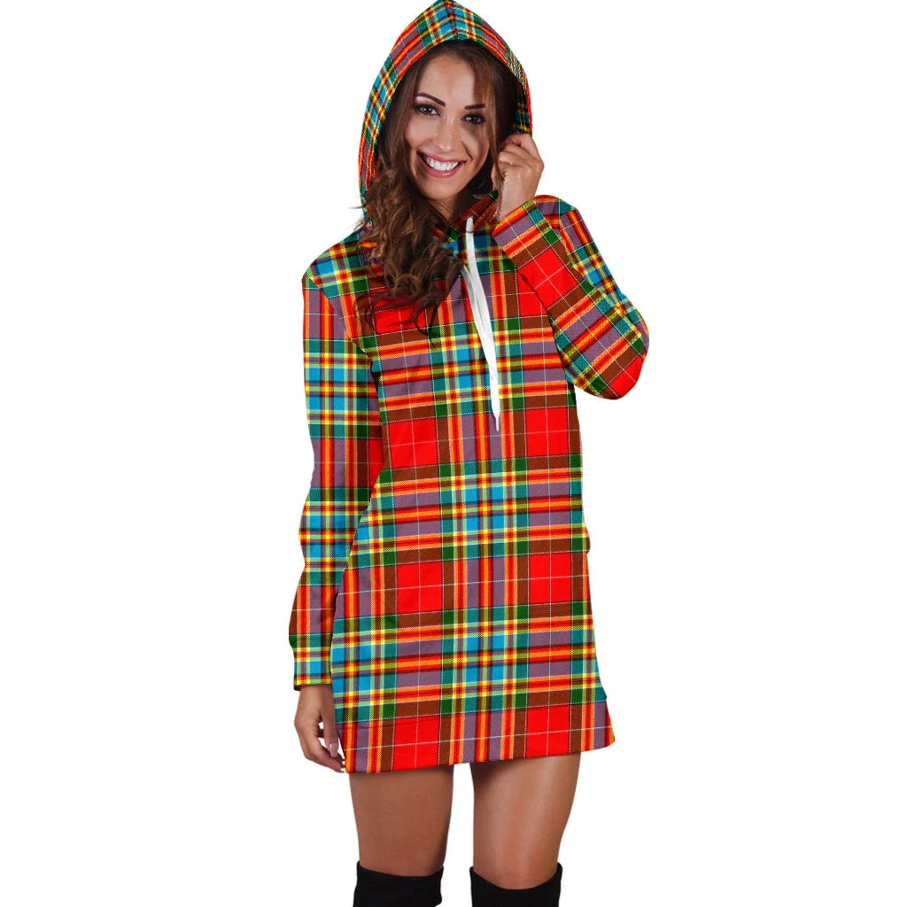 Chattan Tartan Plaid Hoodie Dress