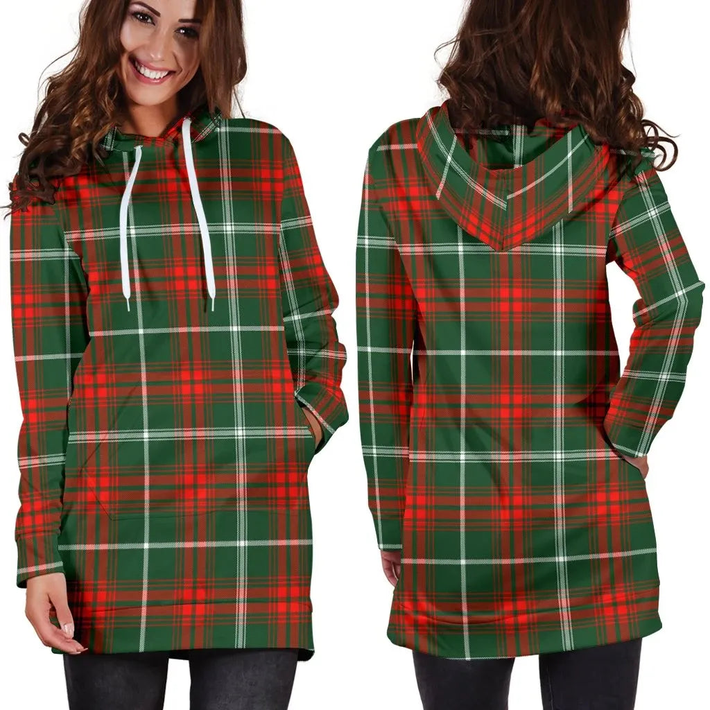 Prince of Wales Tartan Plaid Hoodie Dress