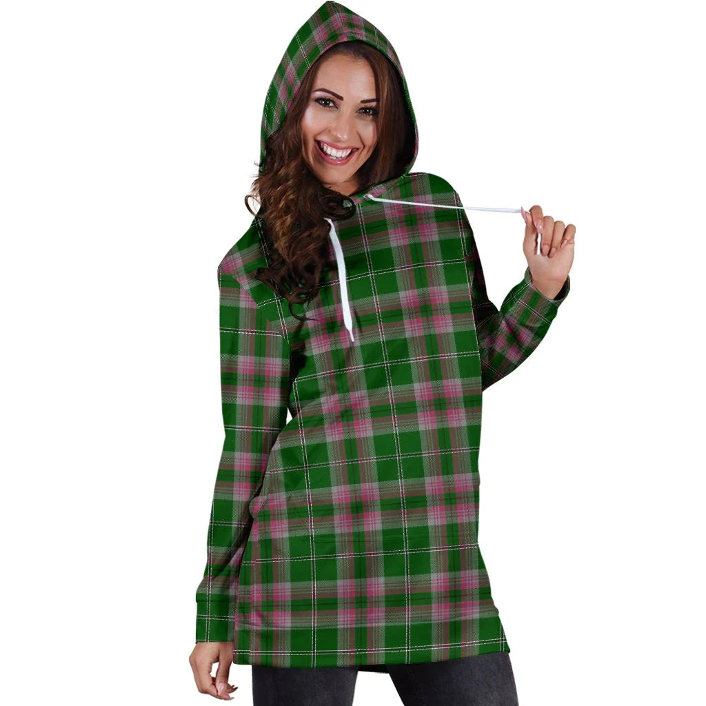 Gray Hunting Tartan Plaid Hoodie Dress