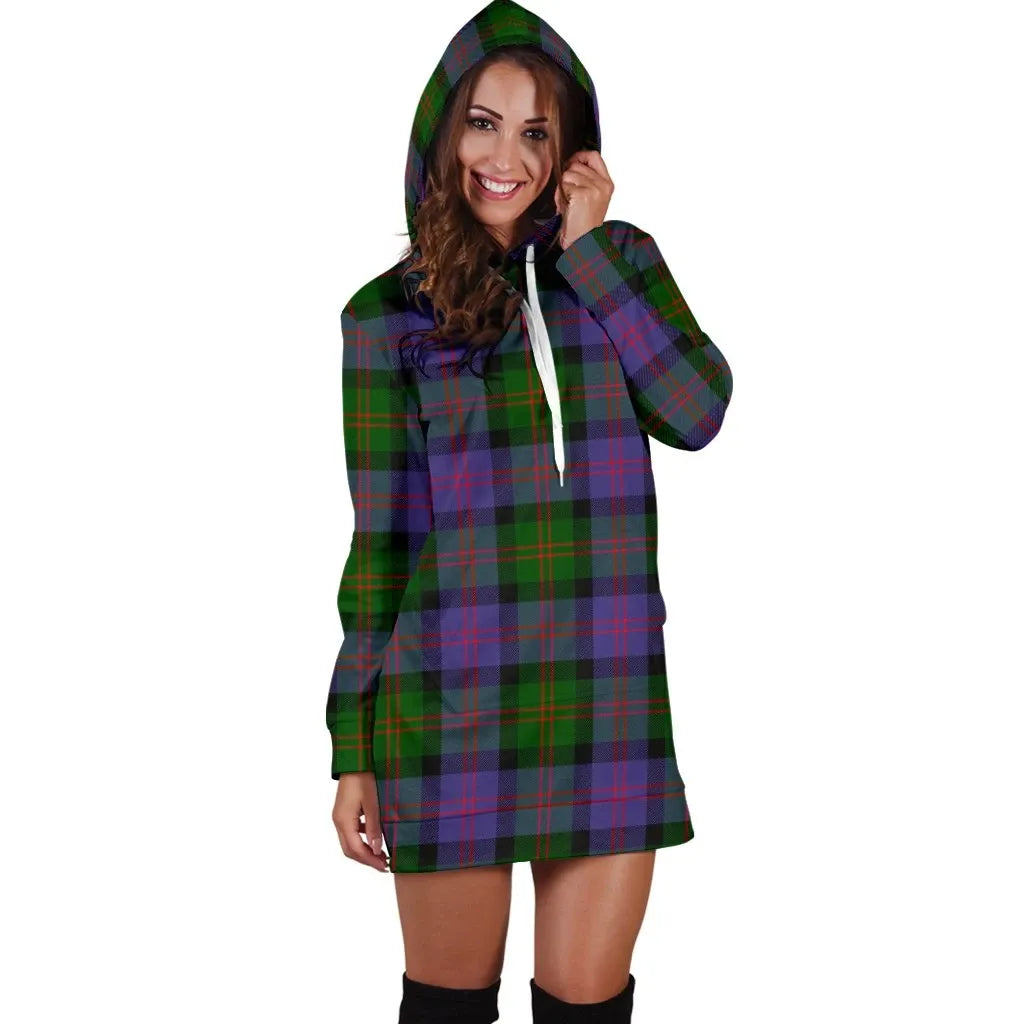 Blair Modern Tartan Plaid Hoodie Dress