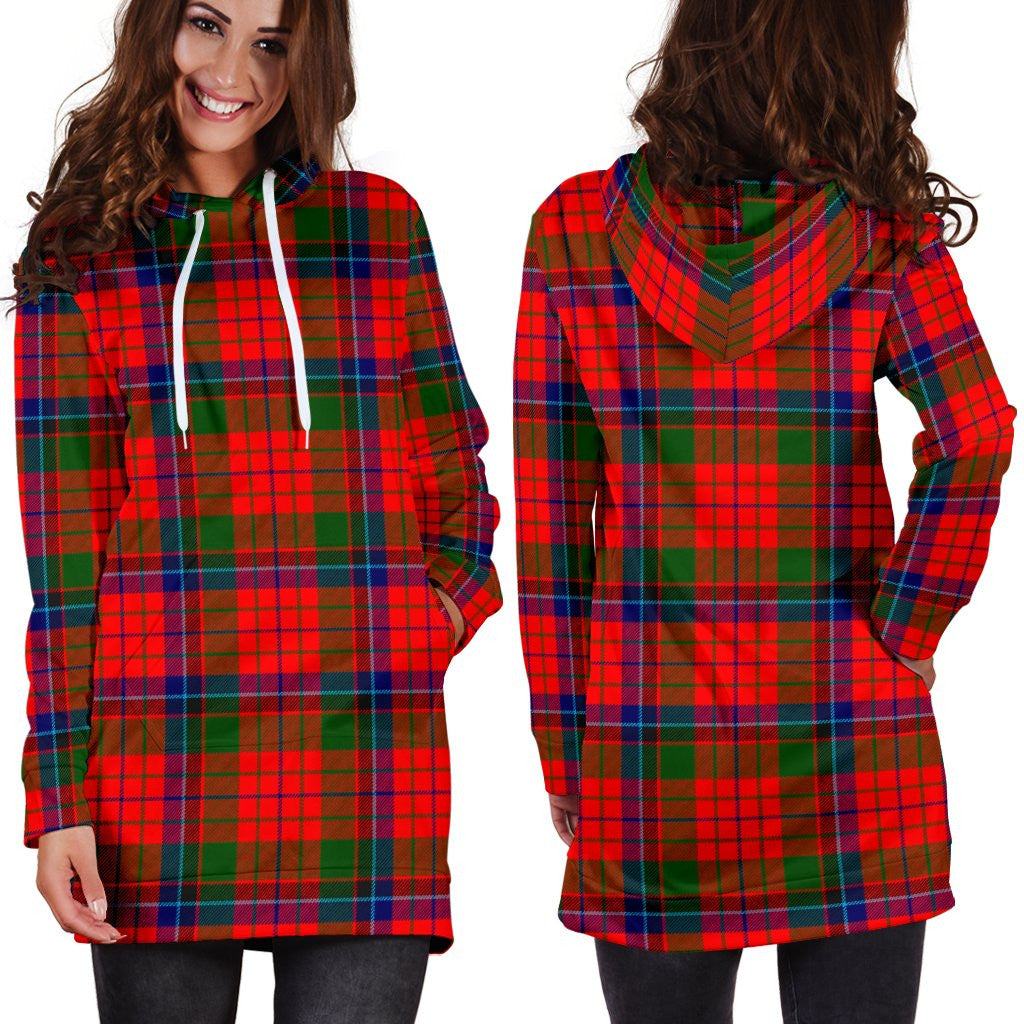 Nicolson Modern Tartan Plaid Hoodie Dress