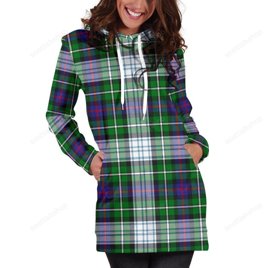 MacKenzie Dress Modern Tartan Plaid Hoodie Dress