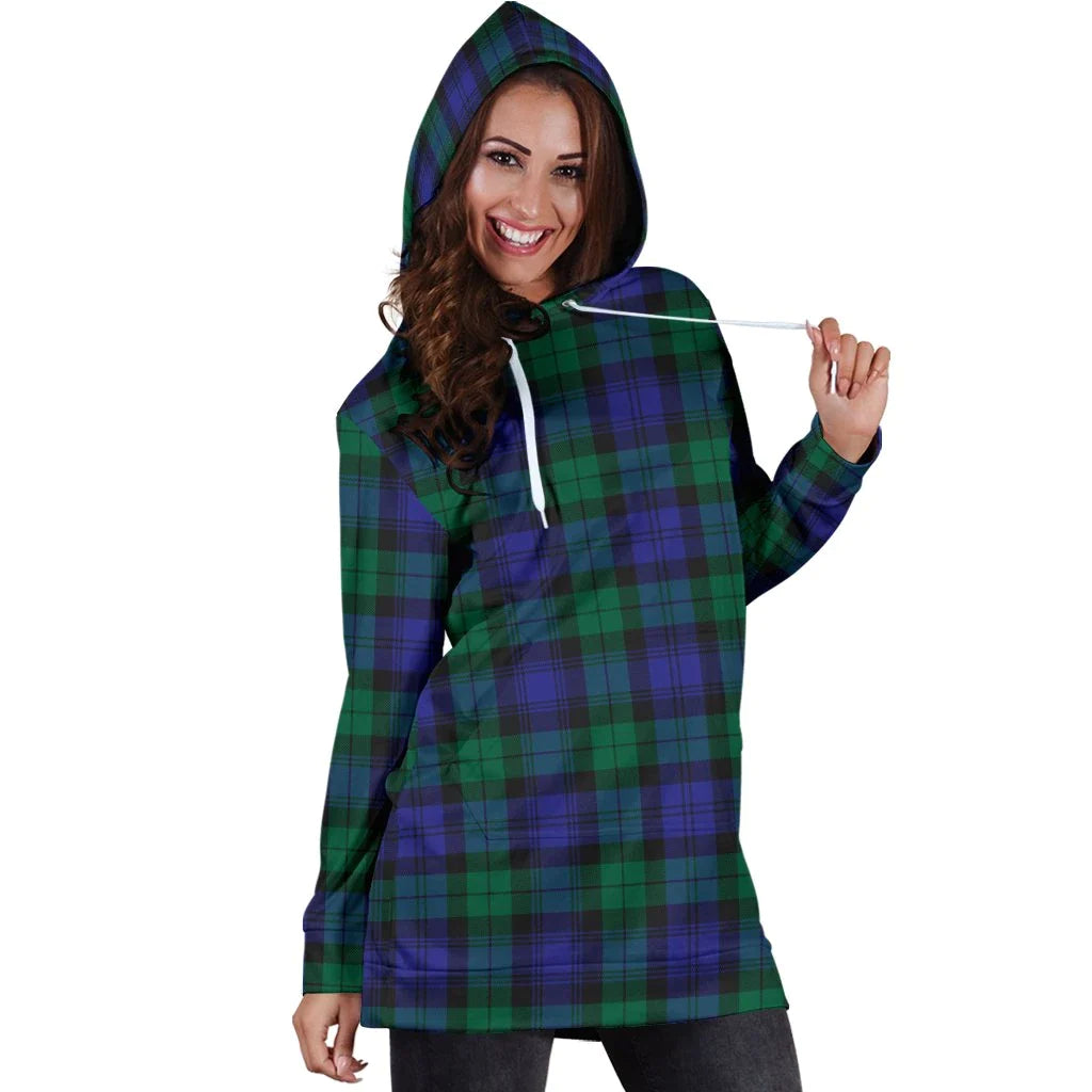 Blackwatch Modern Tartan Plaid Hoodie Dress