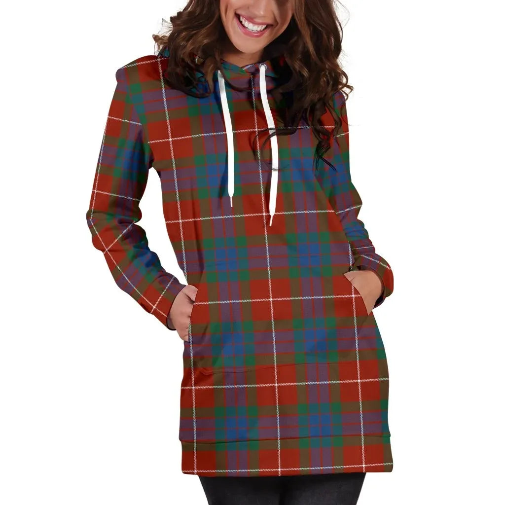 Fraser Ancient Tartan Plaid Hoodie Dress