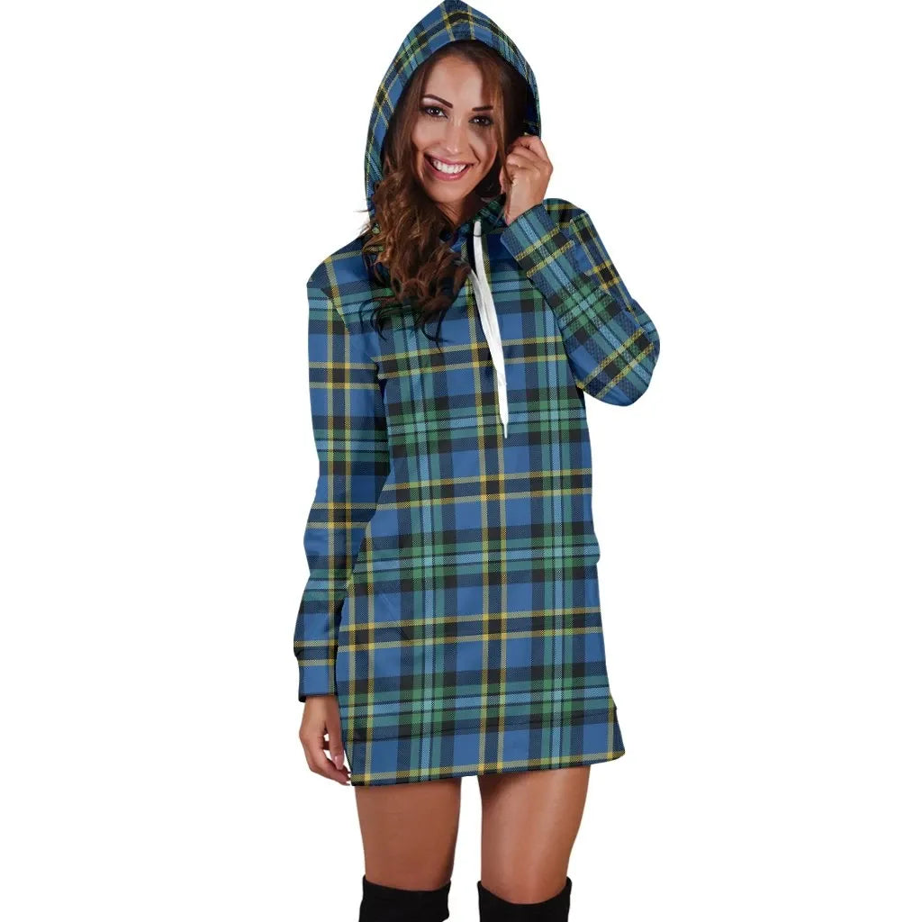 Weir Ancient Tartan Plaid Hoodie Dress