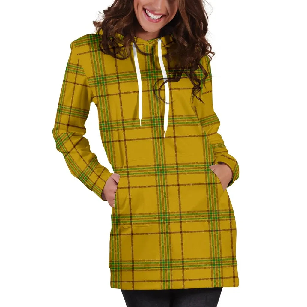 Houston Tartan Plaid Hoodie Dress