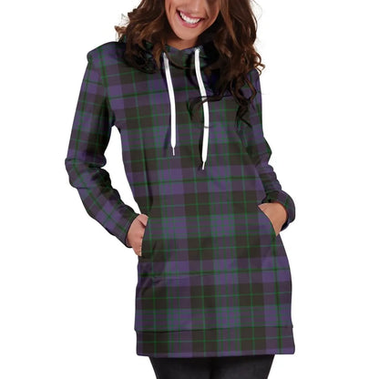 Clergy Green Tartan Plaid Hoodie Dress