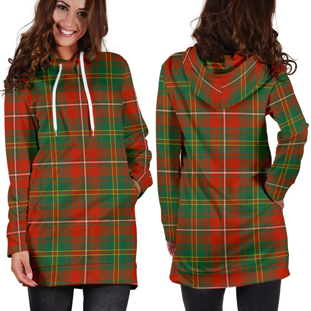 Hay Ancient Tartan Plaid Hoodie Dress