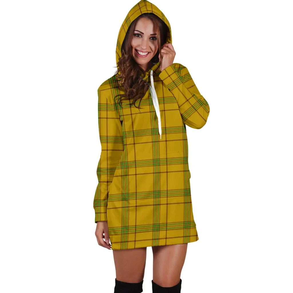 Houston Tartan Plaid Hoodie Dress