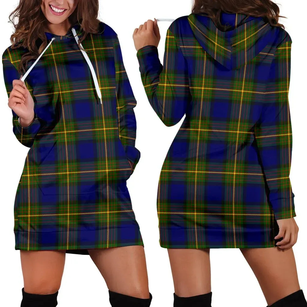 More (Muir) Tartan Plaid Hoodie Dress