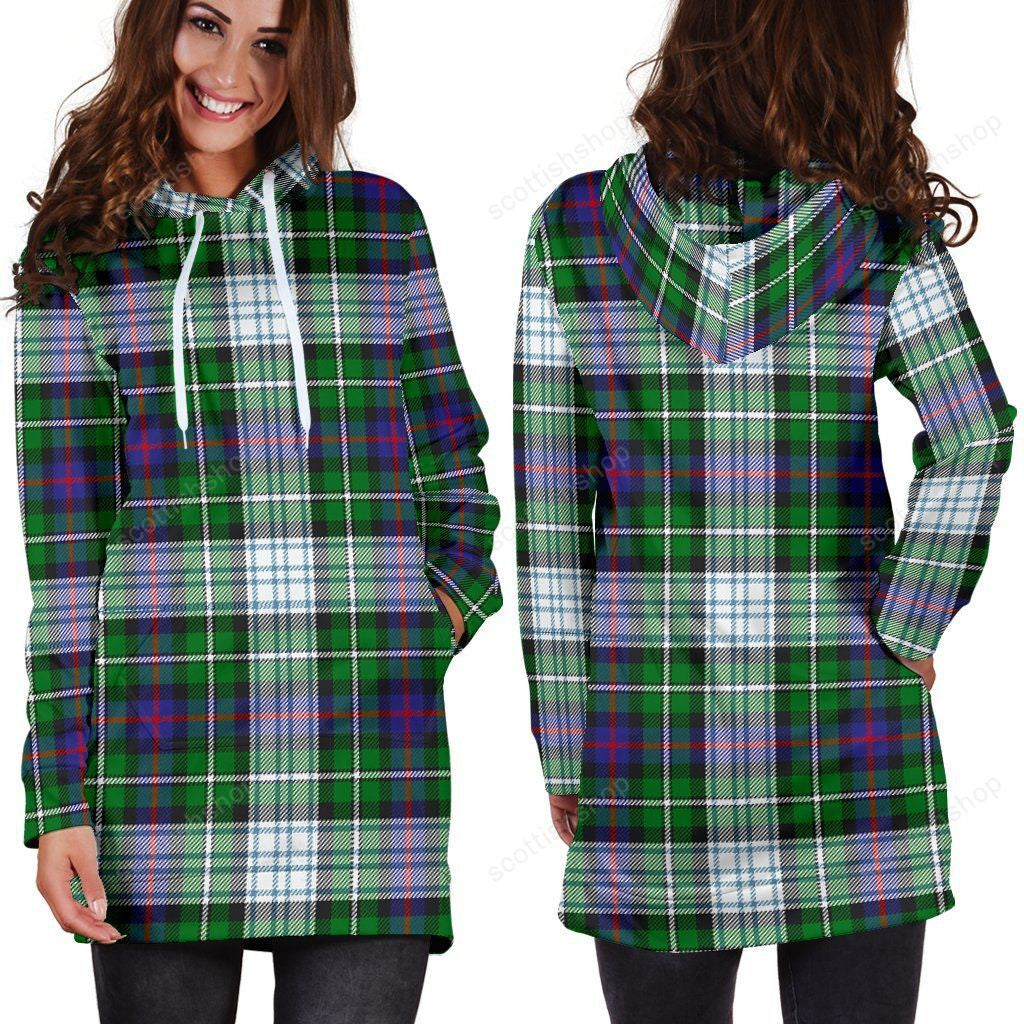 MacKenzie Dress Modern Tartan Plaid Hoodie Dress