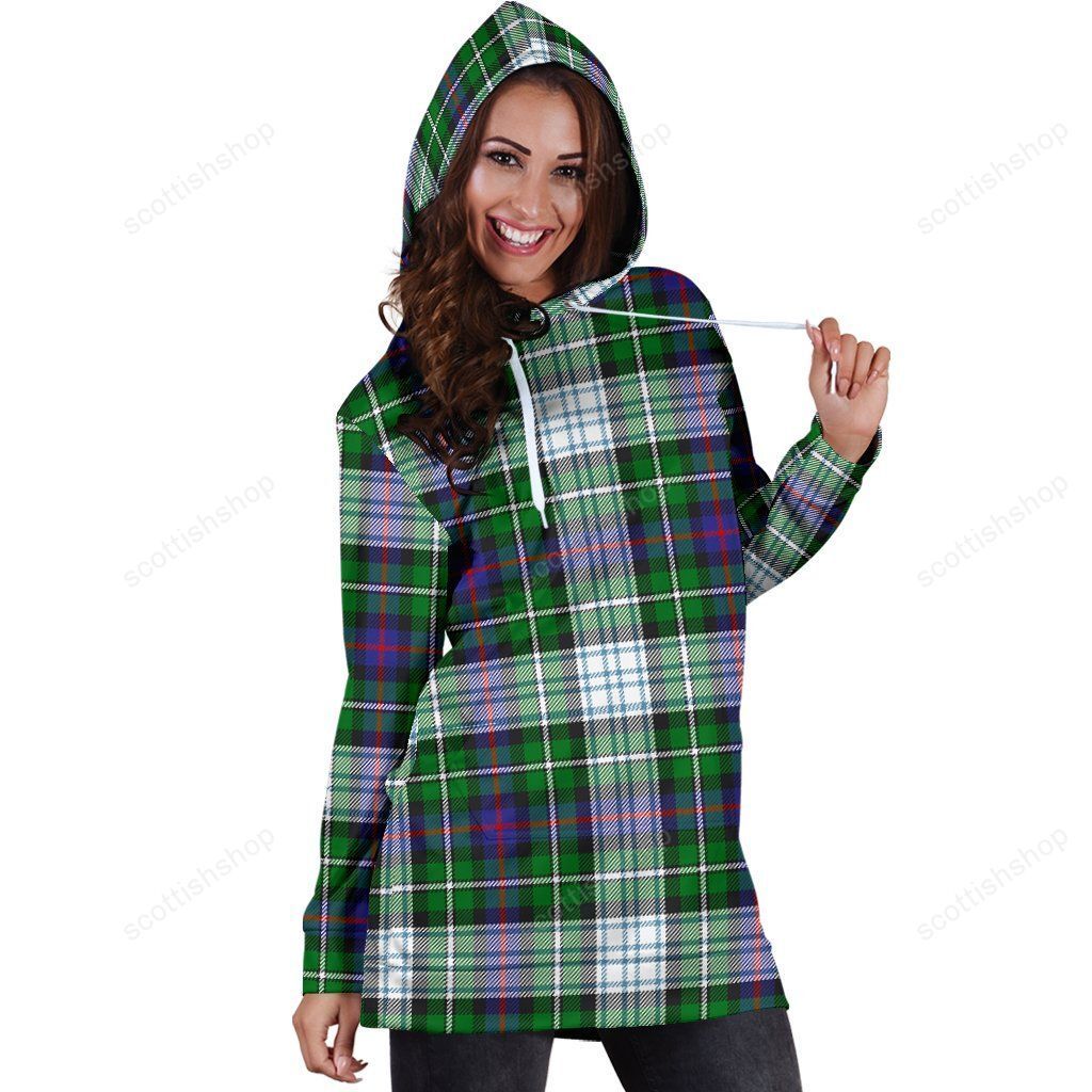 MacKenzie Dress Modern Tartan Plaid Hoodie Dress