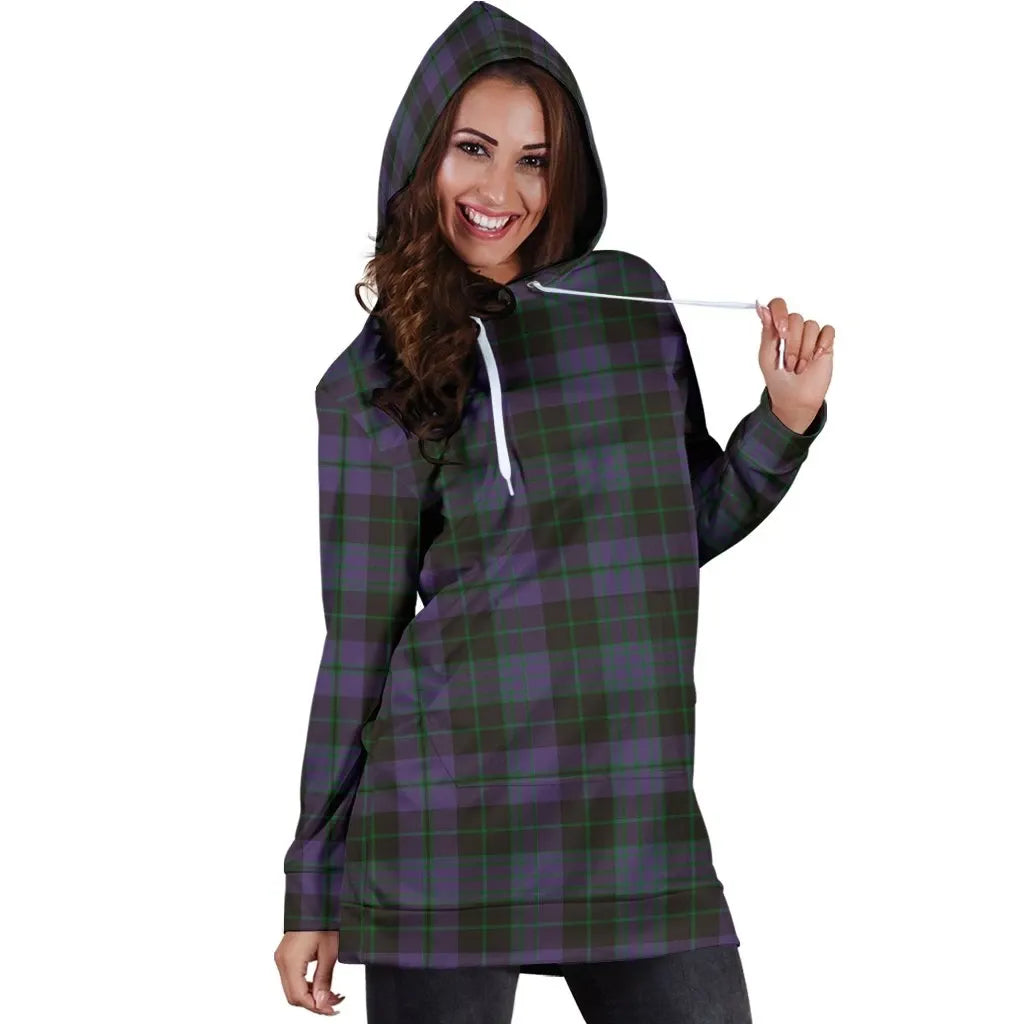 Clergy Green Tartan Plaid Hoodie Dress