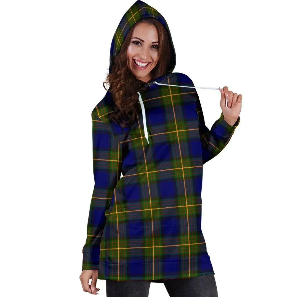 More (Muir) Tartan Plaid Hoodie Dress