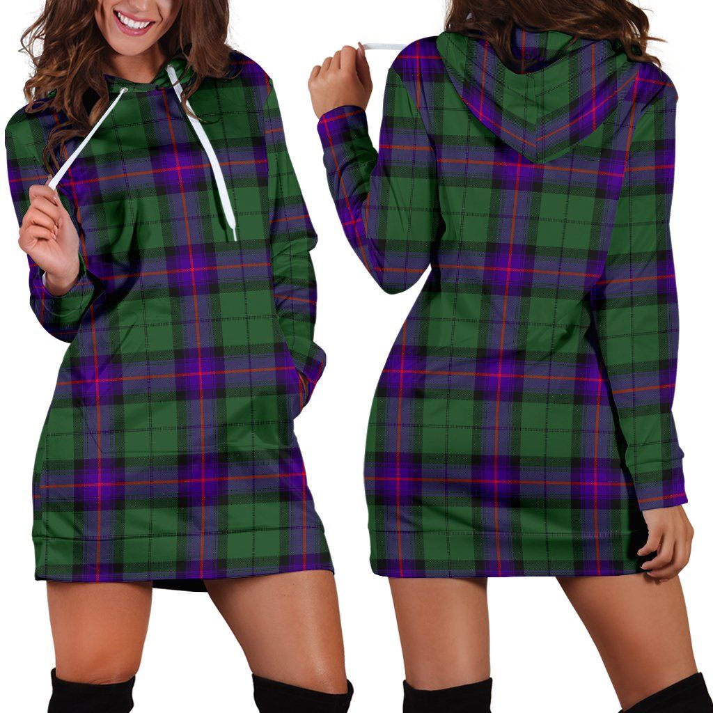 Armstrong Modern Tartan Plaid Hoodie Dress