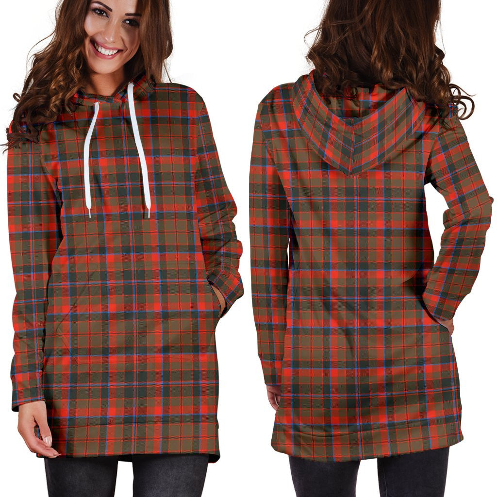 Cumming Hunting Weathered Tartan Plaid Hoodie Dress