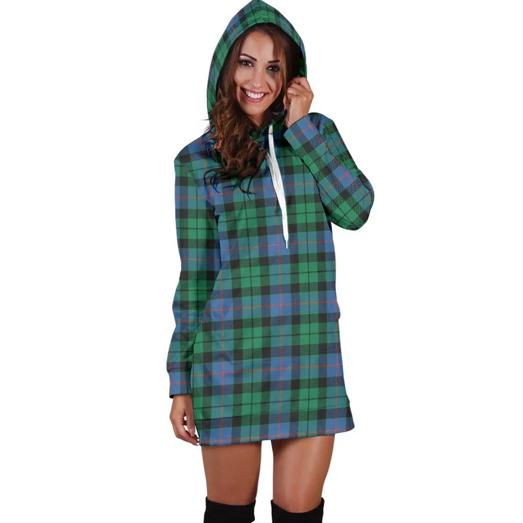 Morrison Ancient Tartan Plaid Hoodie Dress