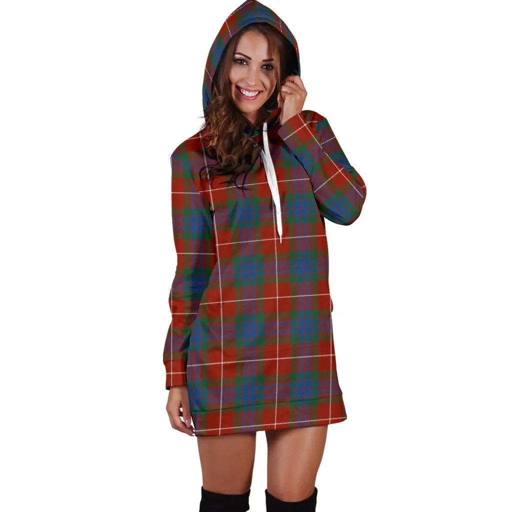 Fraser Ancient Tartan Plaid Hoodie Dress