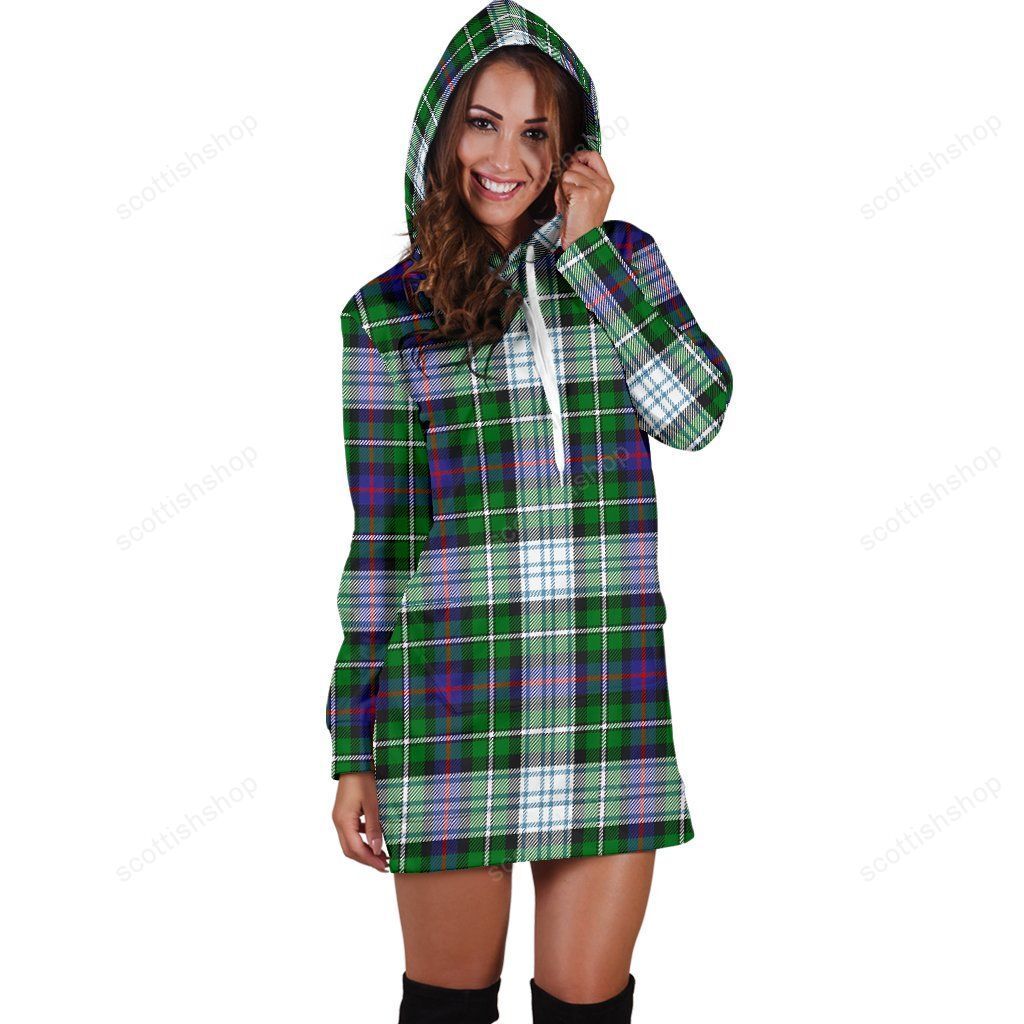 MacKenzie Dress Modern Tartan Plaid Hoodie Dress