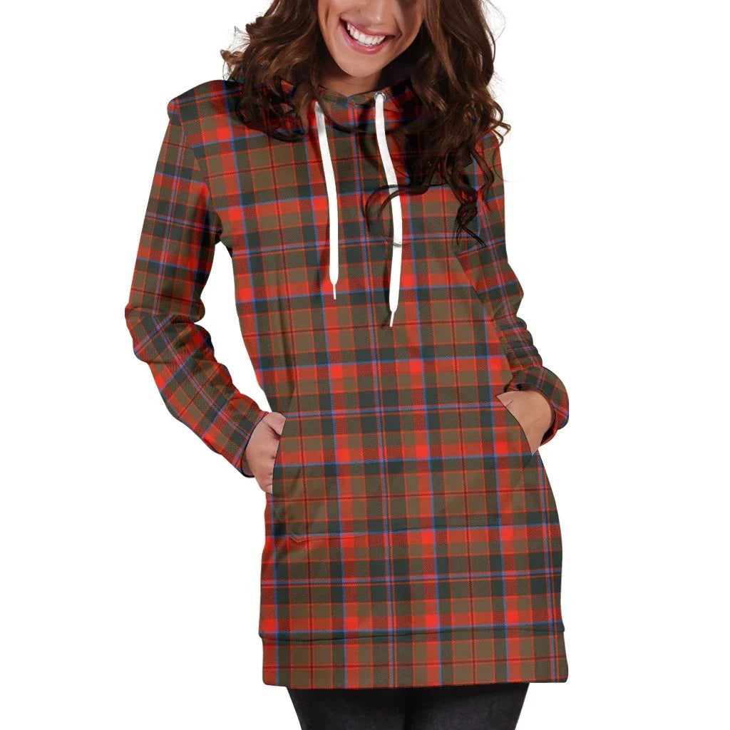Cumming Hunting Weathered Tartan Plaid Hoodie Dress