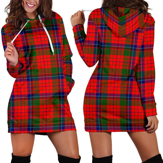 Nicolson Modern Tartan Plaid Hoodie Dress