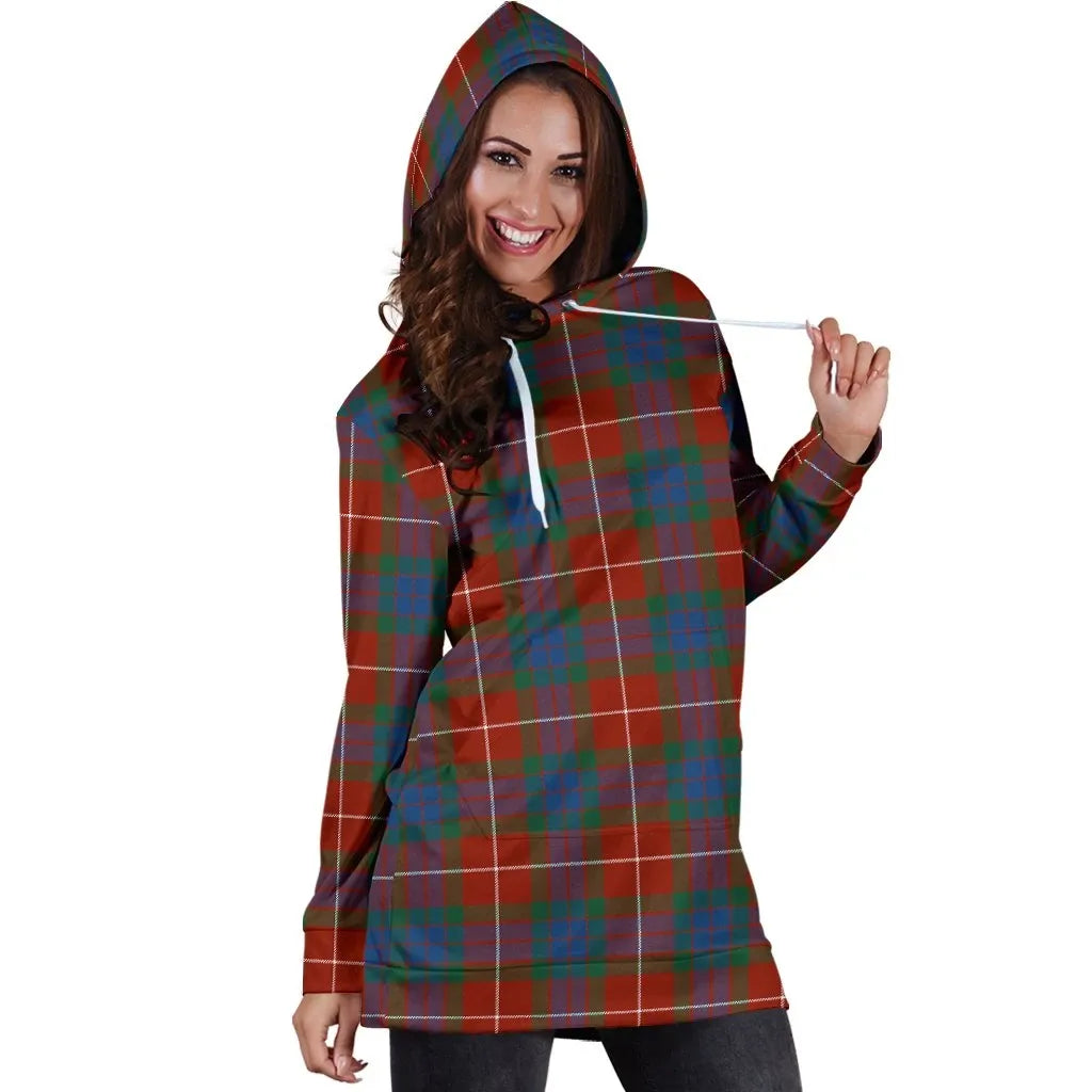 Fraser Ancient Tartan Plaid Hoodie Dress